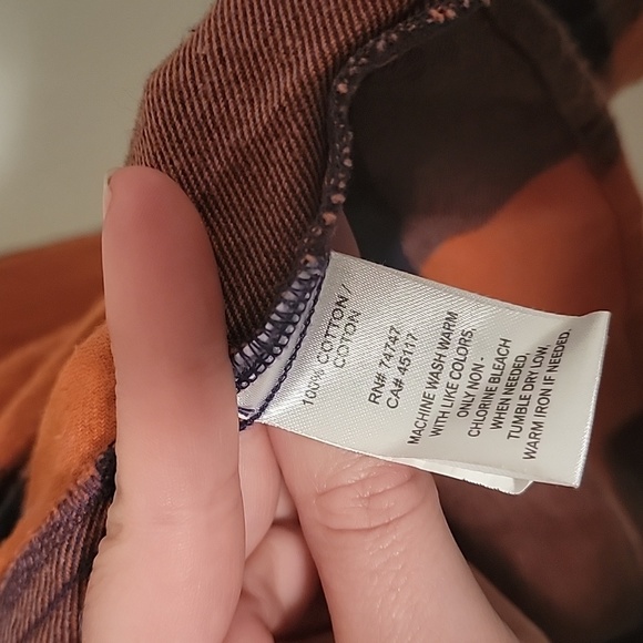 Burnt orange flannel - Picture 4 of 7